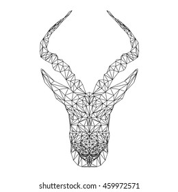 Springbok african animal vector antelope illustration stock vector royalty free