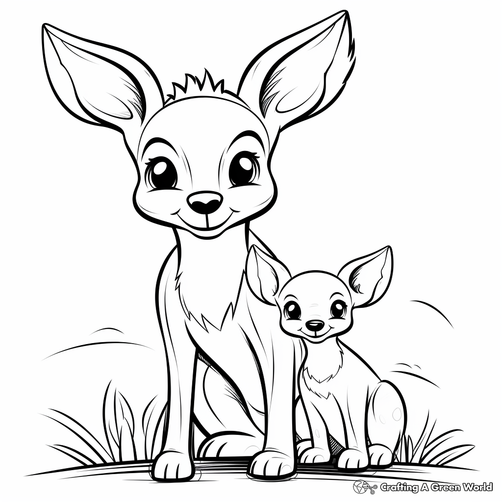 Kangaroo coloring pages