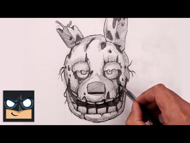 How to draw springtrap fnaf sketch tutorial