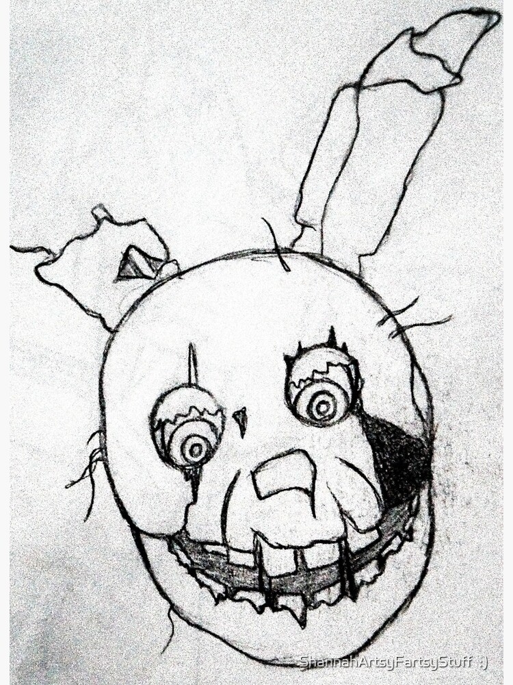 Springtrap rough sketch art board print for sale by shannahartsyfartsystuff