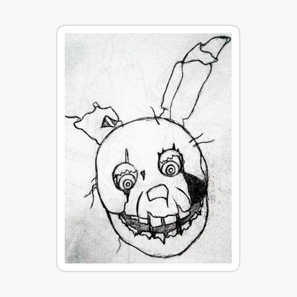 Springtrap rough sketch art board print for sale by shannahartsyfartsystuff
