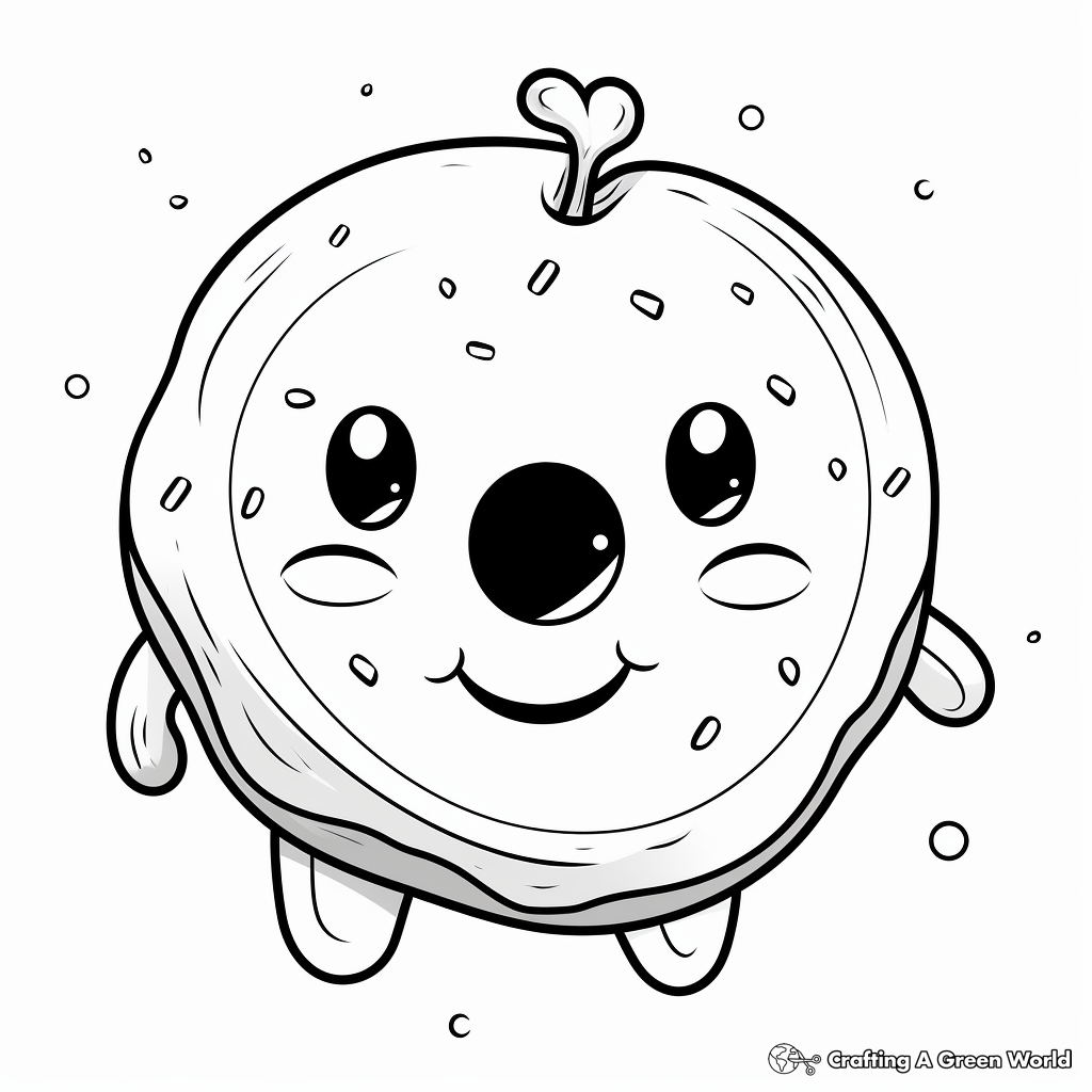 Donut coloring pages