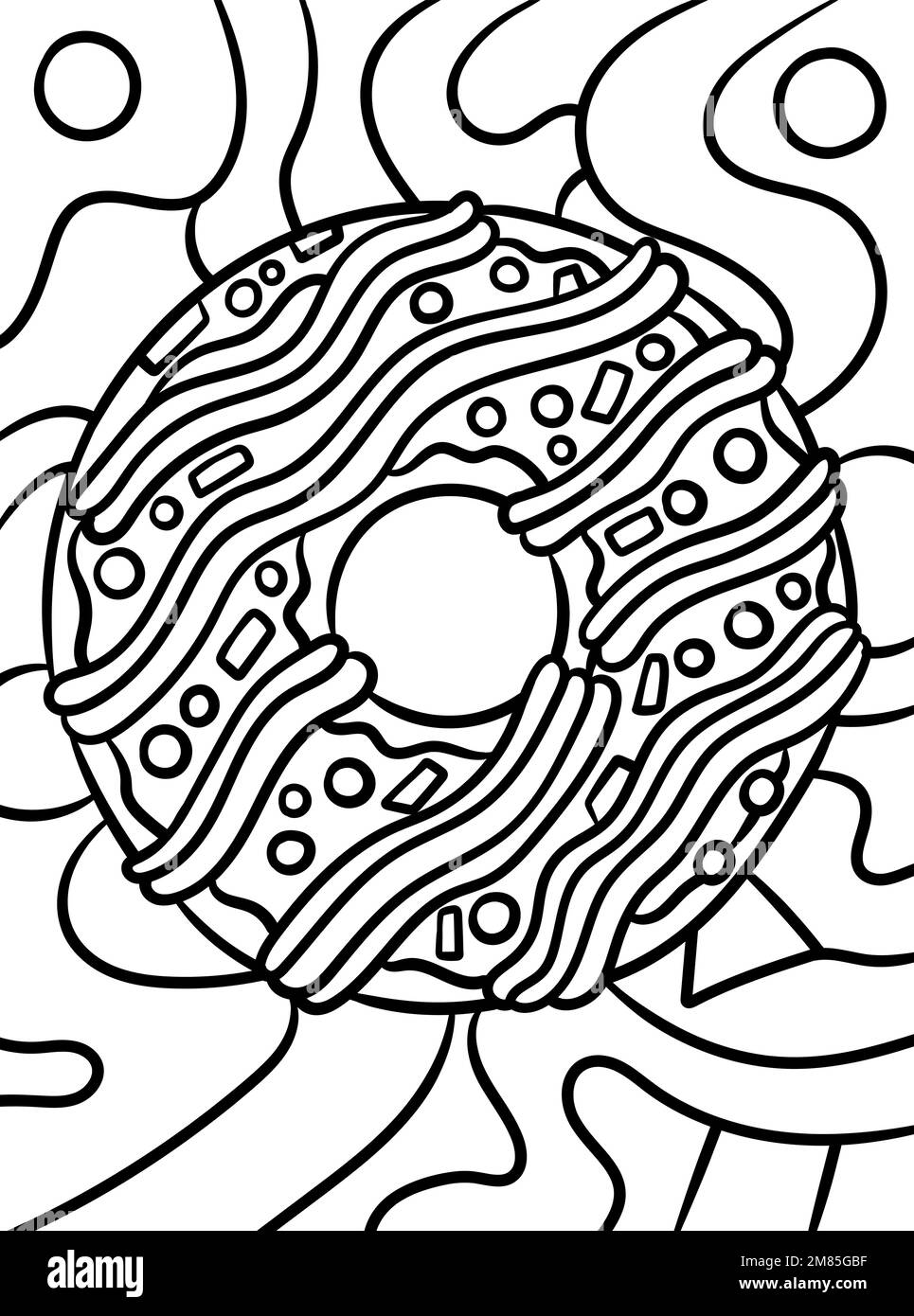 Sprinkle donut black and white stock photos images