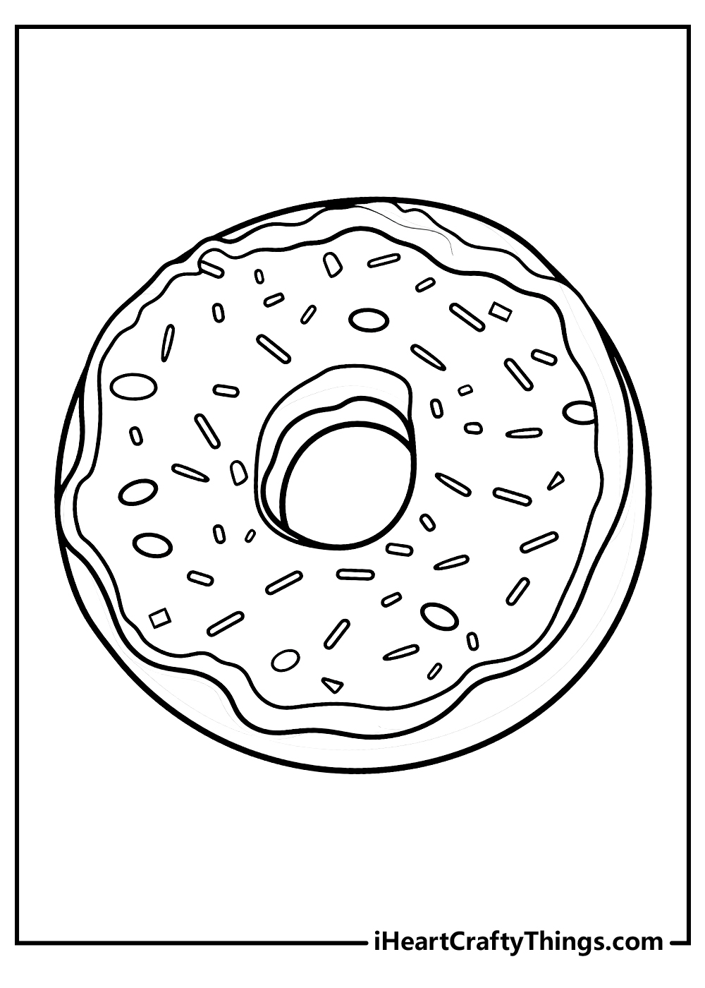 Donut coloring pages free printables