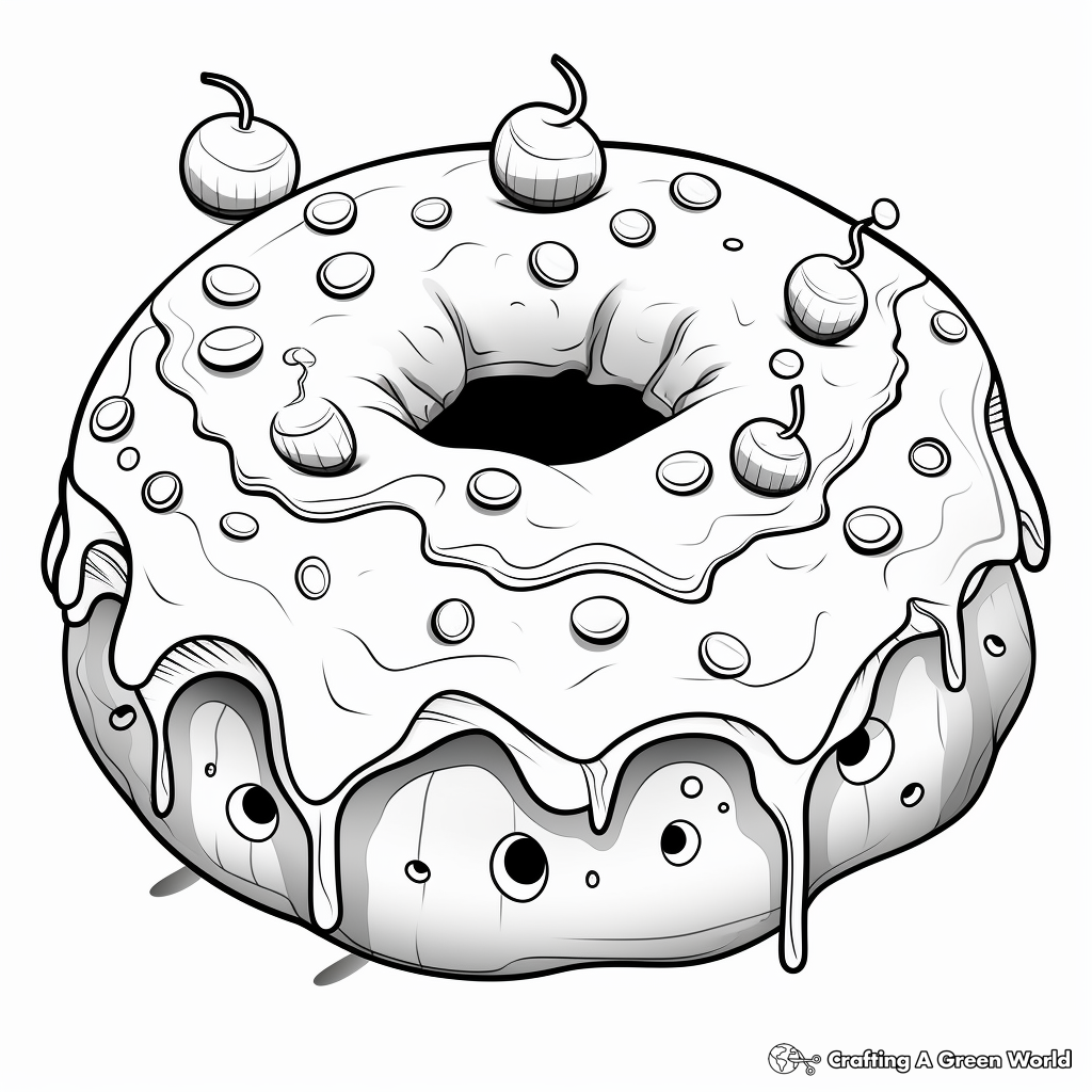 Donut coloring pages