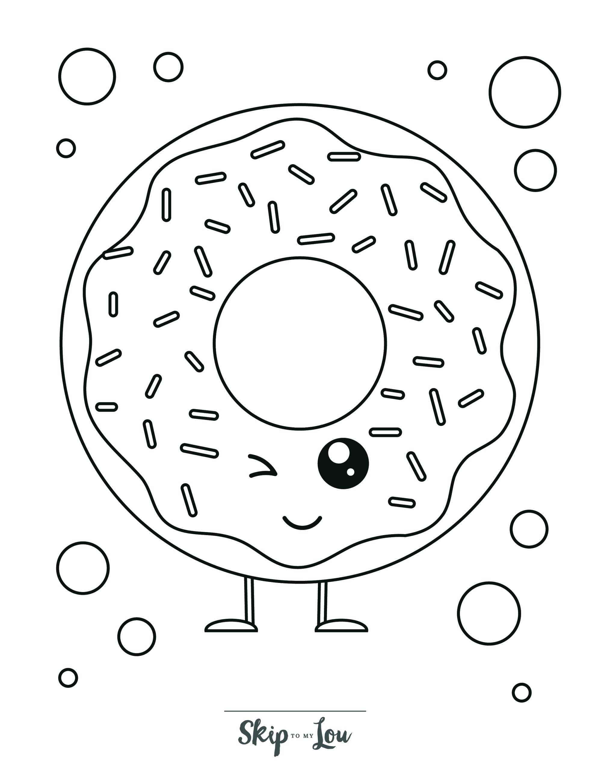 Fun donut coloring pages with free printable book skip to my lou