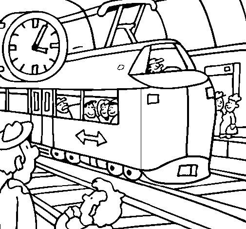 Railway station coloring page train coloring pag coloring pag new year coloring pag