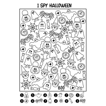 I spy halloween coloring pages by mybeautifulfiles tpt
