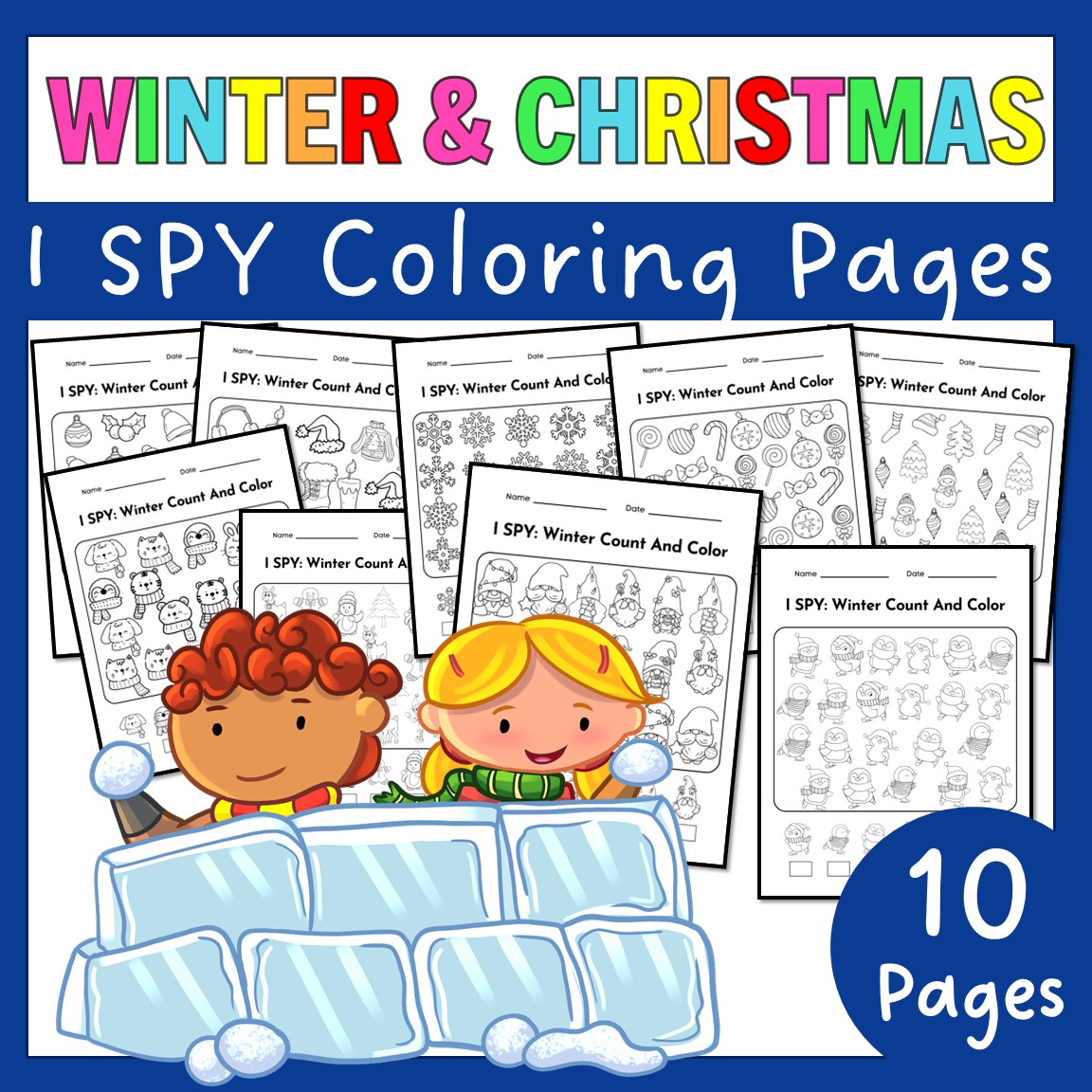 Winter i spy coloring pages christmas i spy coloring games december activity made by teachers