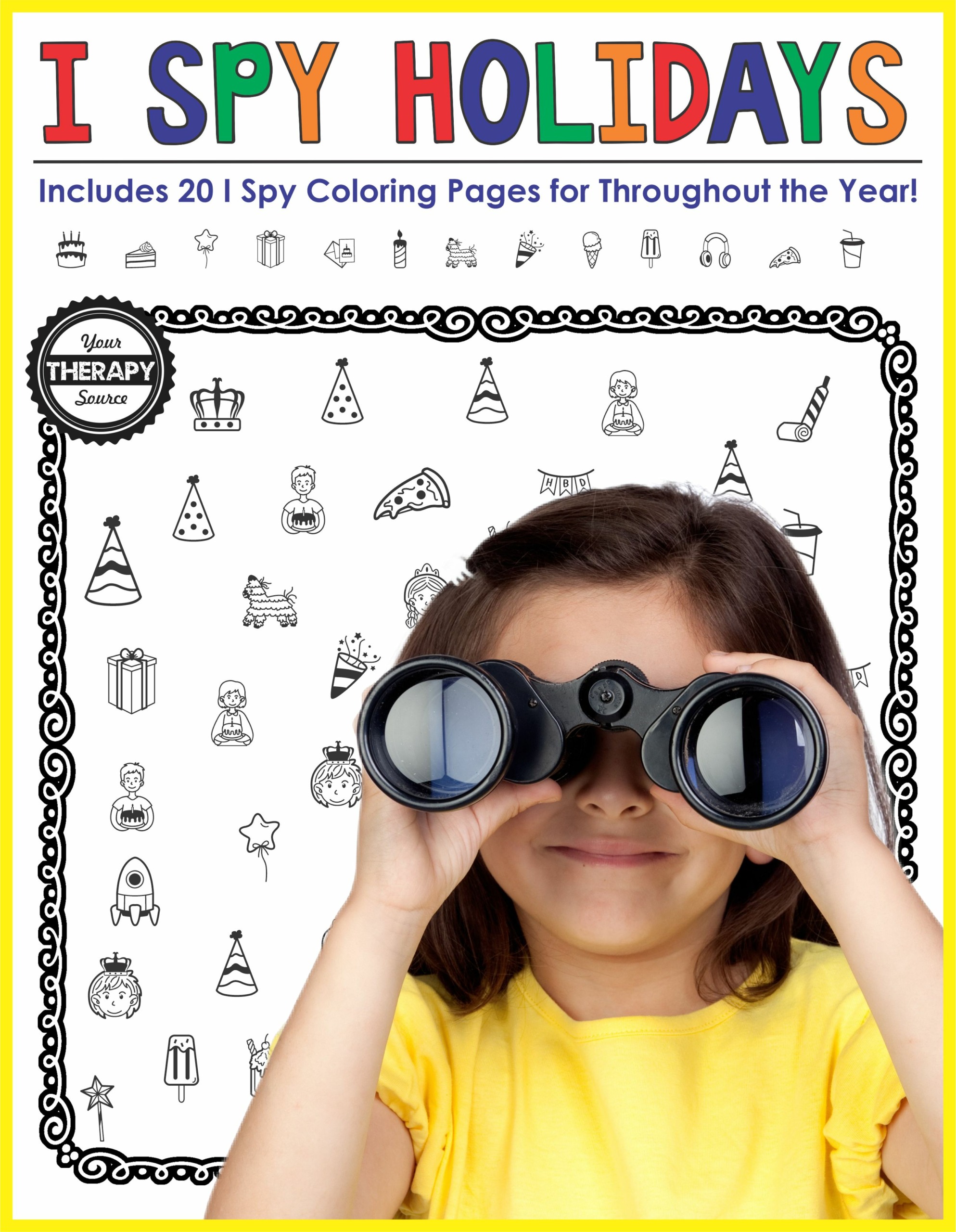 I spy coloring pages