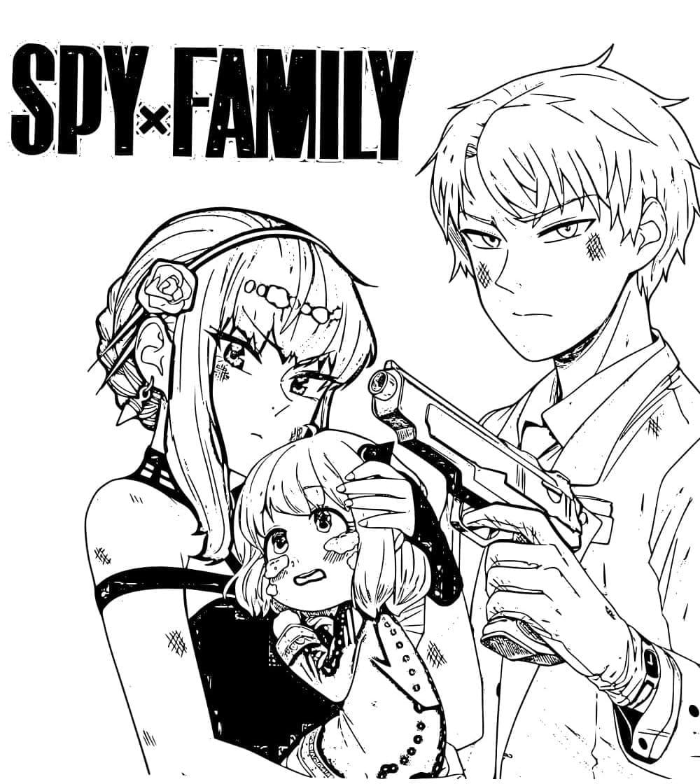 Spy x family to print coloring page