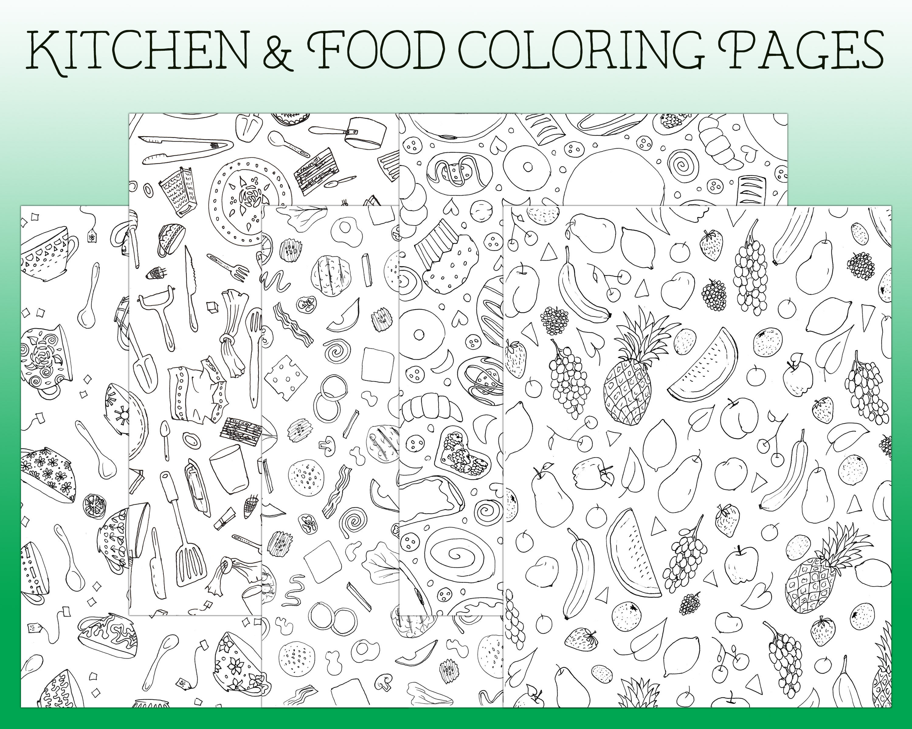 Coloring pages kitchen coloring page i spy coloring page printable coloring colouring pages kitchen coloring book fruit coloring