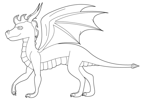 Spyro the dragon coloring page free printable coloring pages