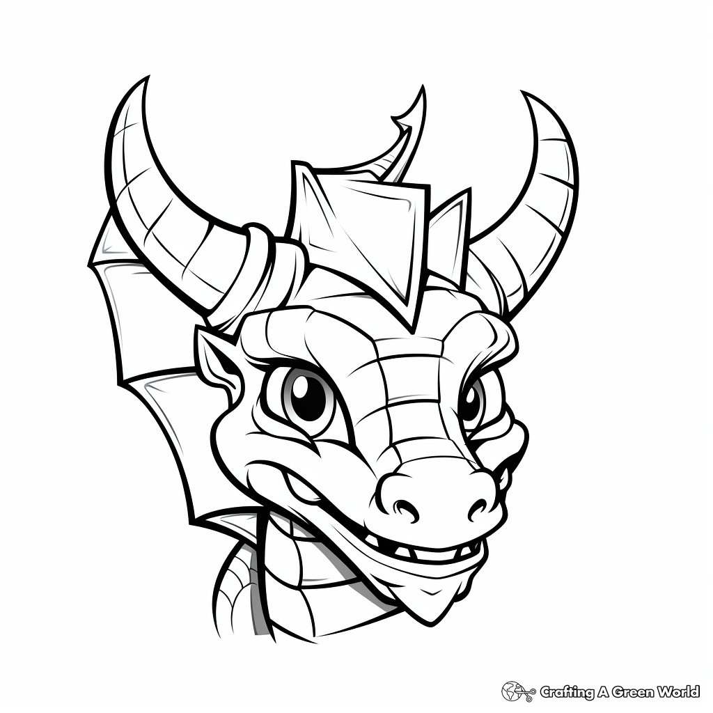 Dragon head coloring pages