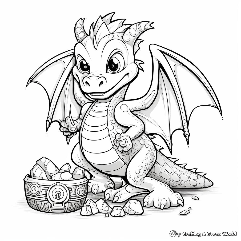 Cartoon dragon coloring pages