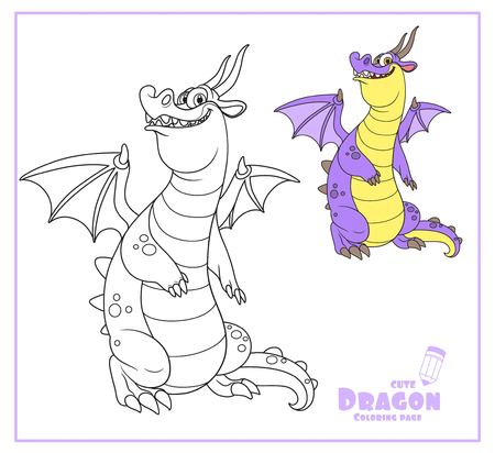Dragon coloring sheet cliparts stock vector and royalty free dragon coloring sheet illustrations