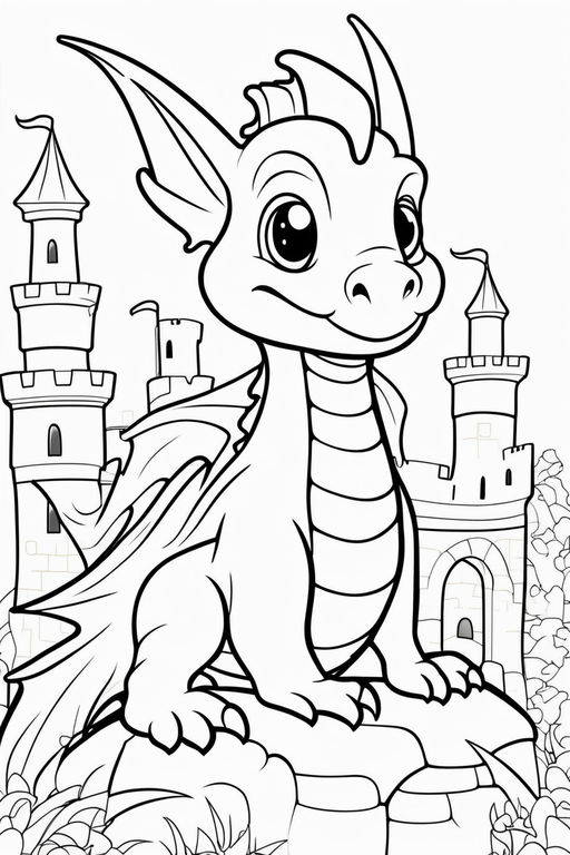 Dragon coloring page