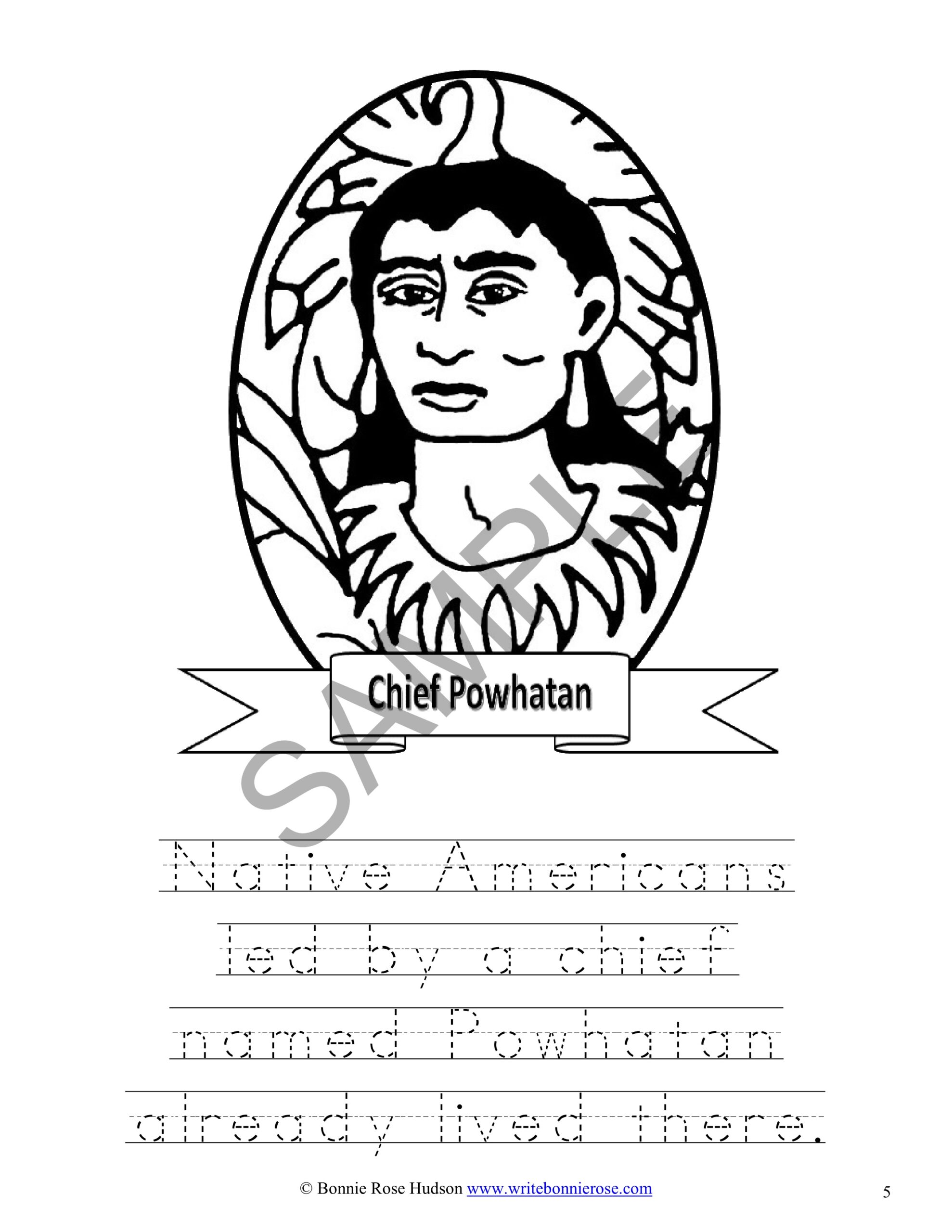 Jamestown colony coloring book