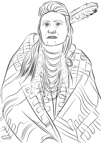 Chief joseph coloring page free printable coloring pages
