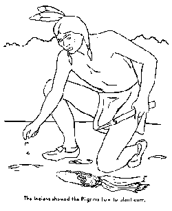 The first thanksgiving coloring pages