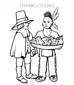 Thanksgiving pilgrims coloring pages playing learning