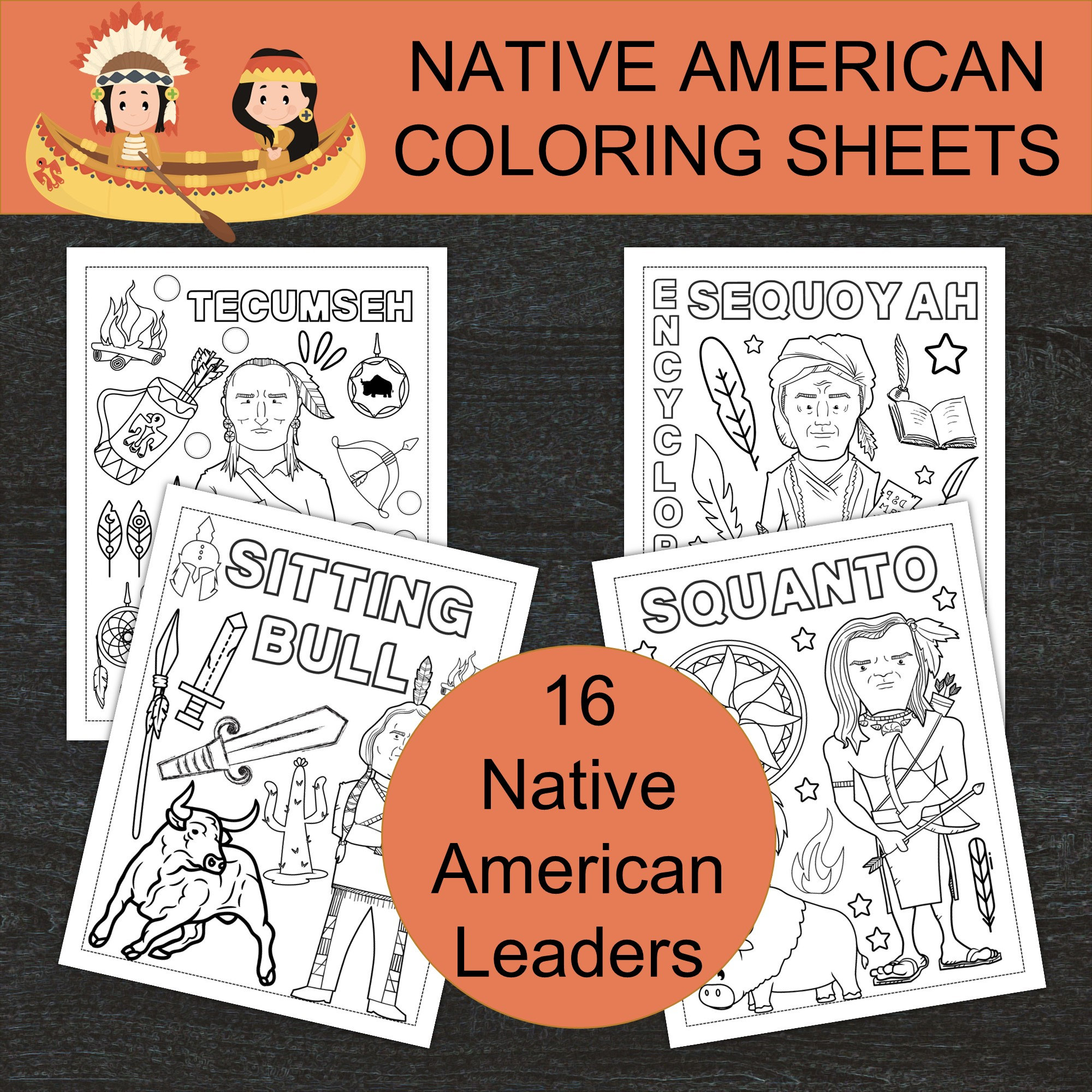 Native american heritage month coloring pages native american leaders heroes coloring sheets fun crazy coloring book pdf