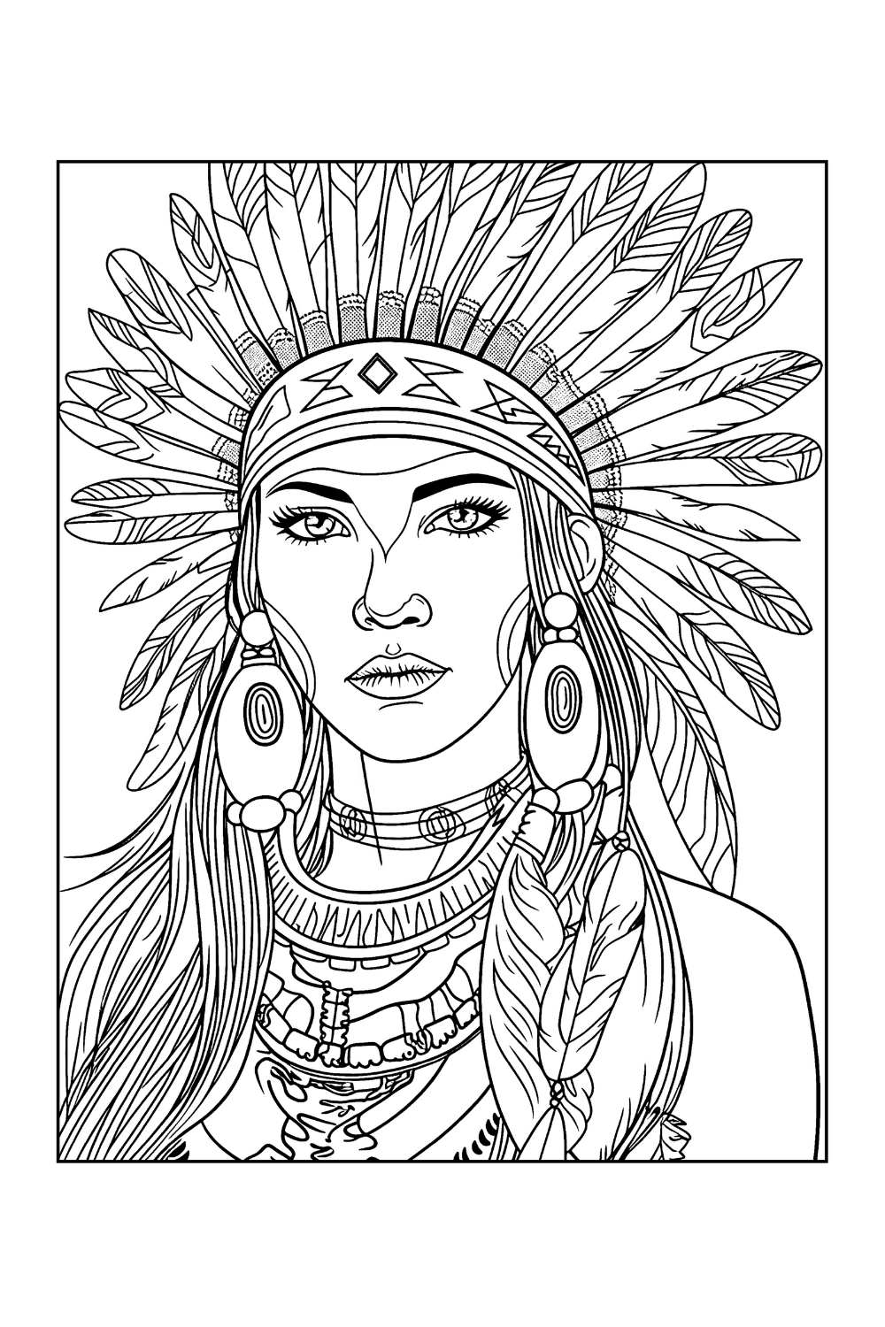 Native american people culture coloring book unique designs of native american portraits landscape scenes and symbols to color native american symbols coloring books coloring book art