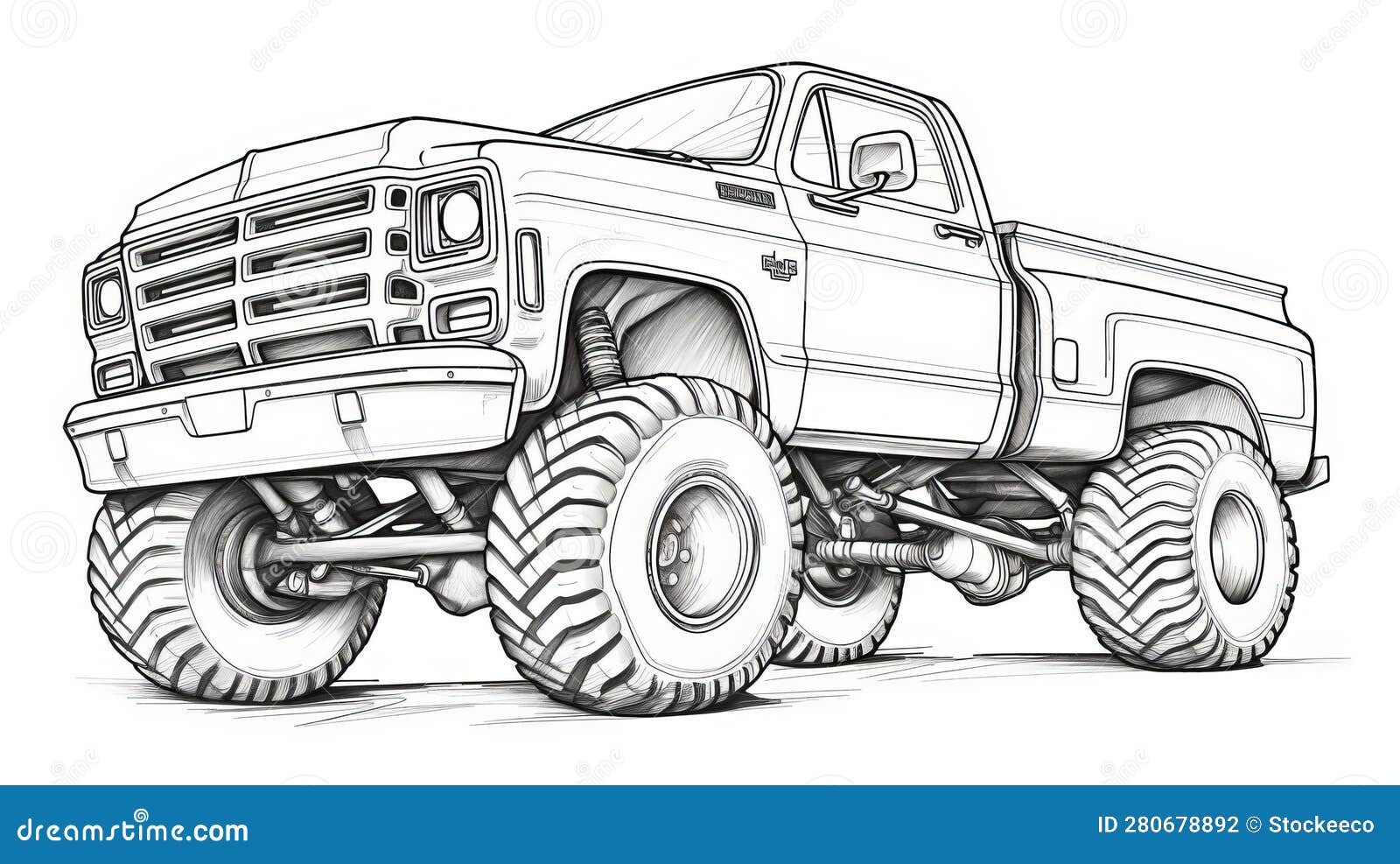 Coloring pages trucks stock illustrations â coloring pages trucks stock illustrations vectors clipart