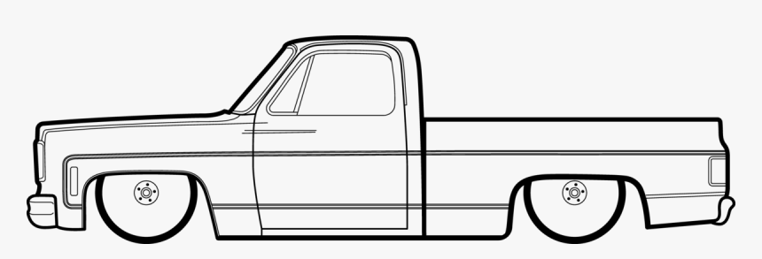 Square body chevy outline hd png download