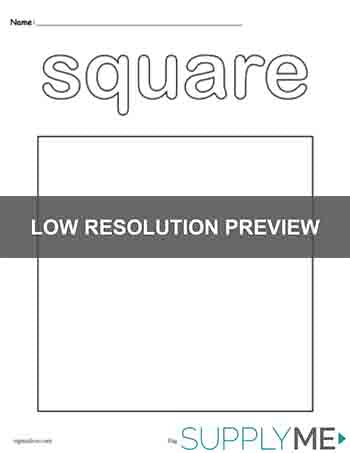 Square coloring page