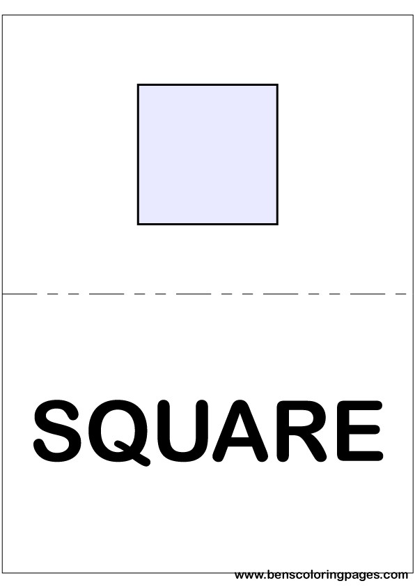 Shapes in english large flashcards