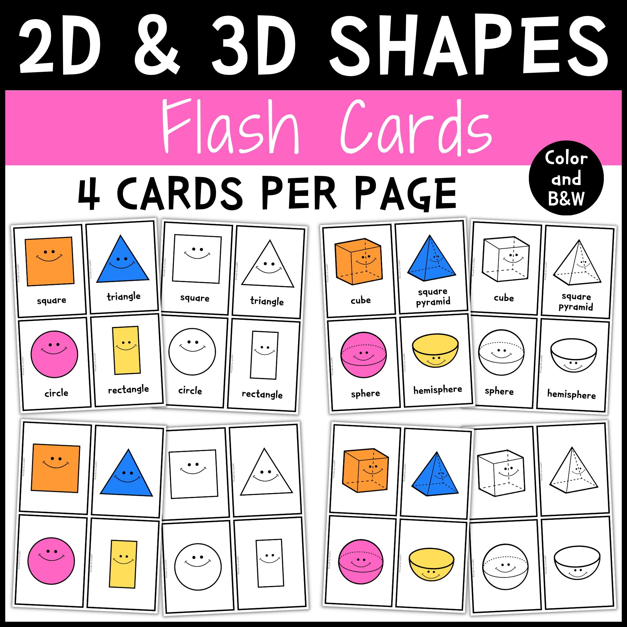 D and d shapes flash cards different d d shapes made by teachers