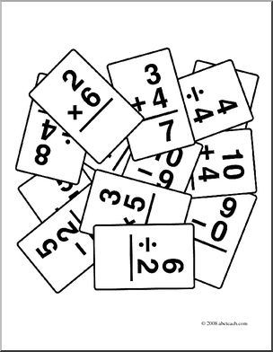 Clip art flashcards coloring page i