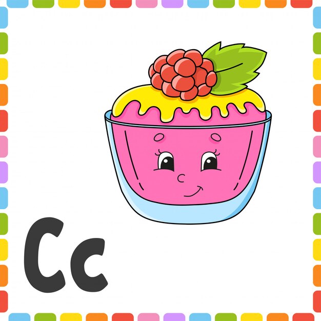 Premium vector english alphabet letter c