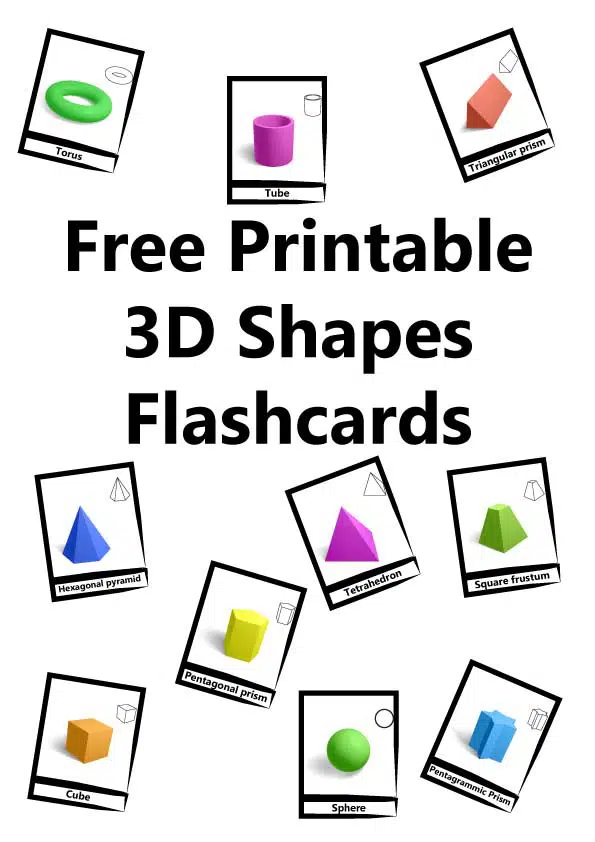 Free printable d shapes flashcards