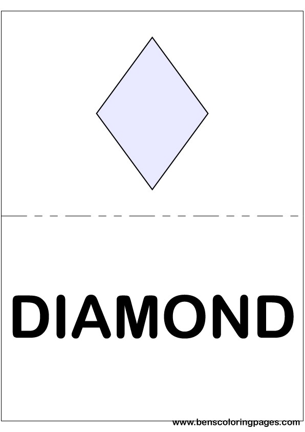Shapes in english large flashcards