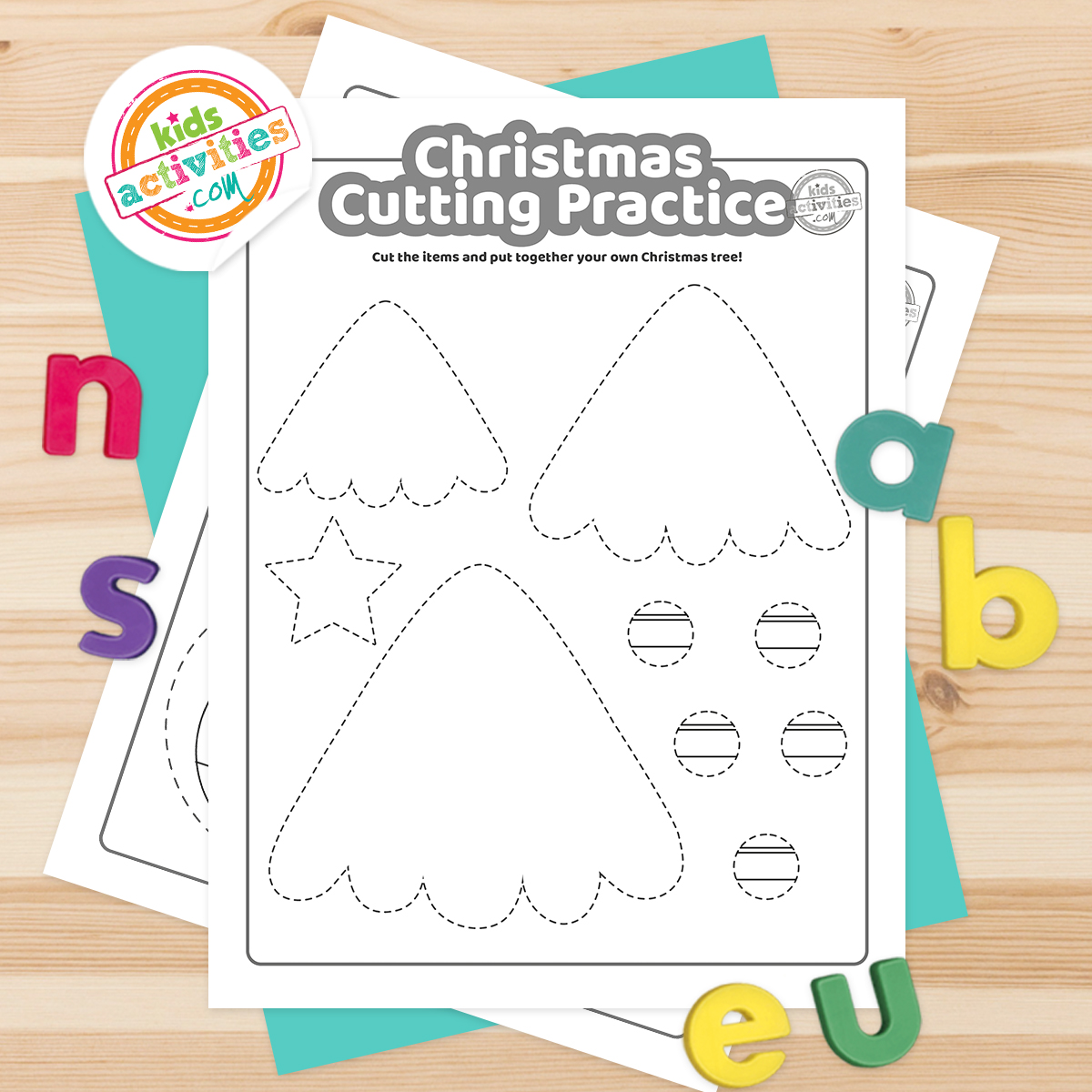 Christmas cutting practice coloring pages for kids kids activities blog