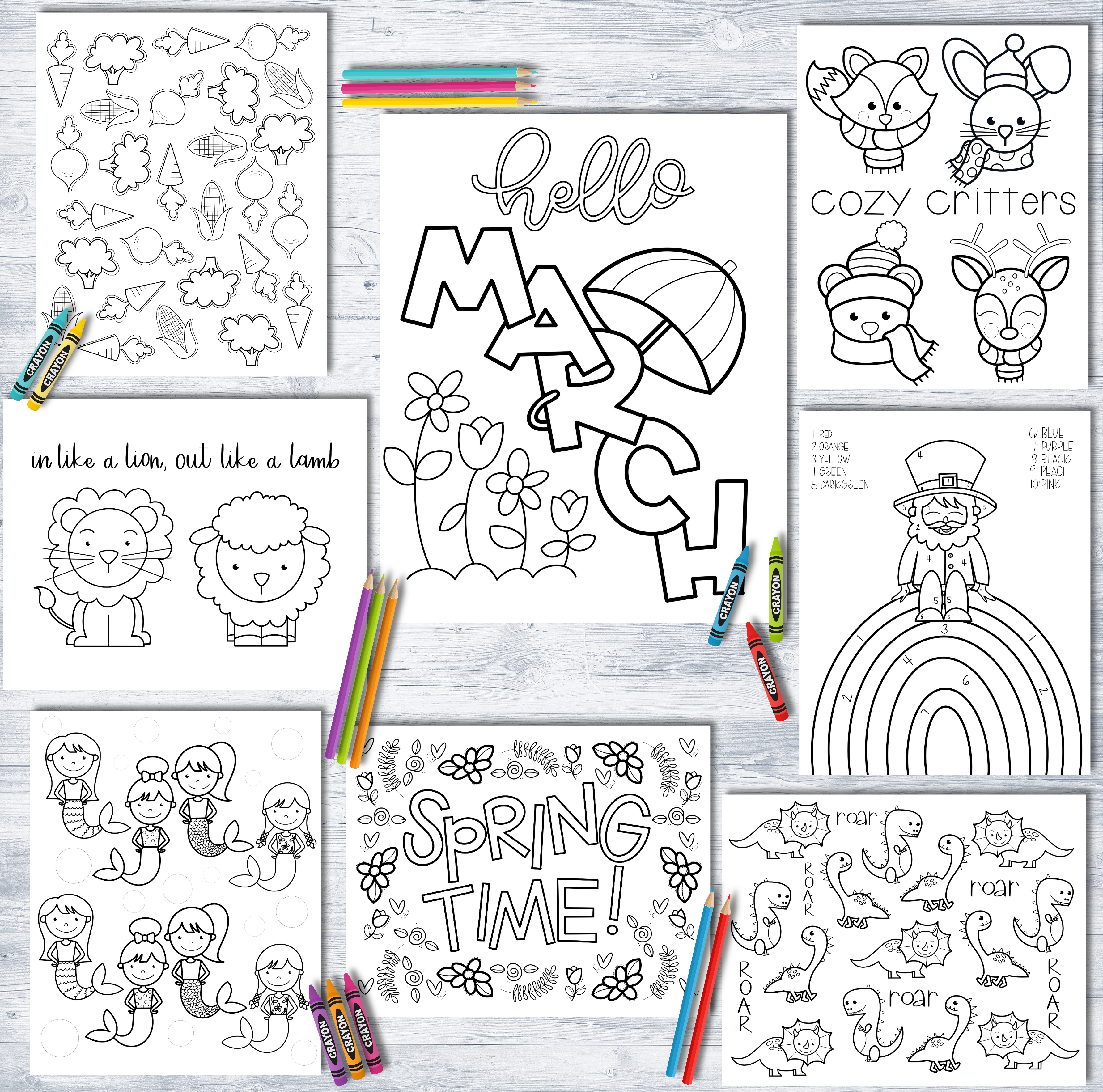 March coloring pages