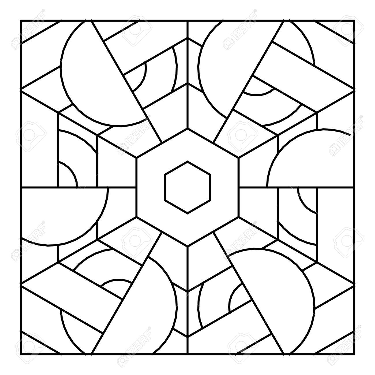 Easy adult coloring page for seniors square pattern in tile shape royalty free svg cliparts vectors and stock illustration image