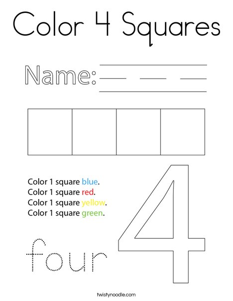 Color squares coloring page