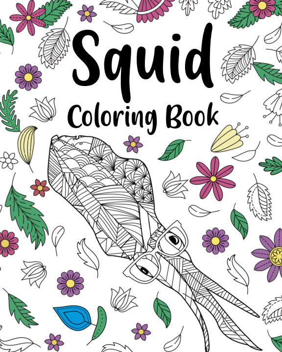 Squid coloring book by paperland books