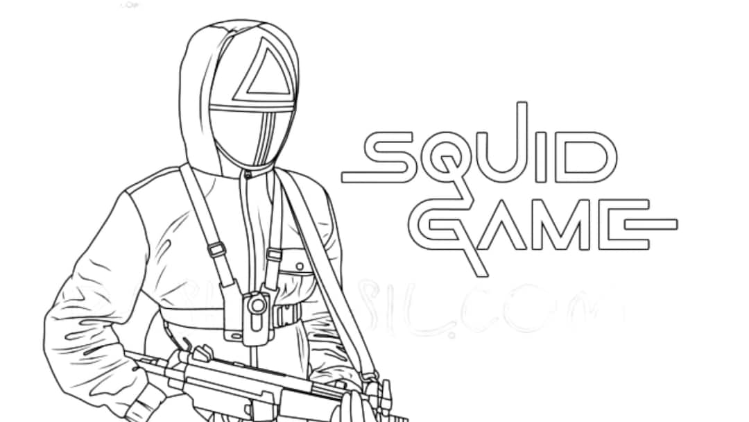 Squid game coloring page