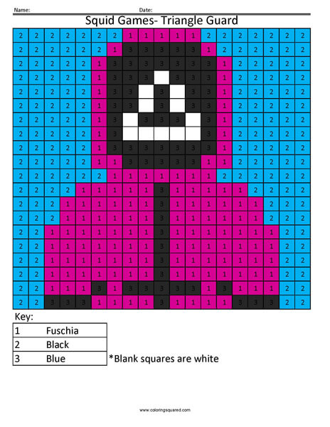 Squid games coloring page