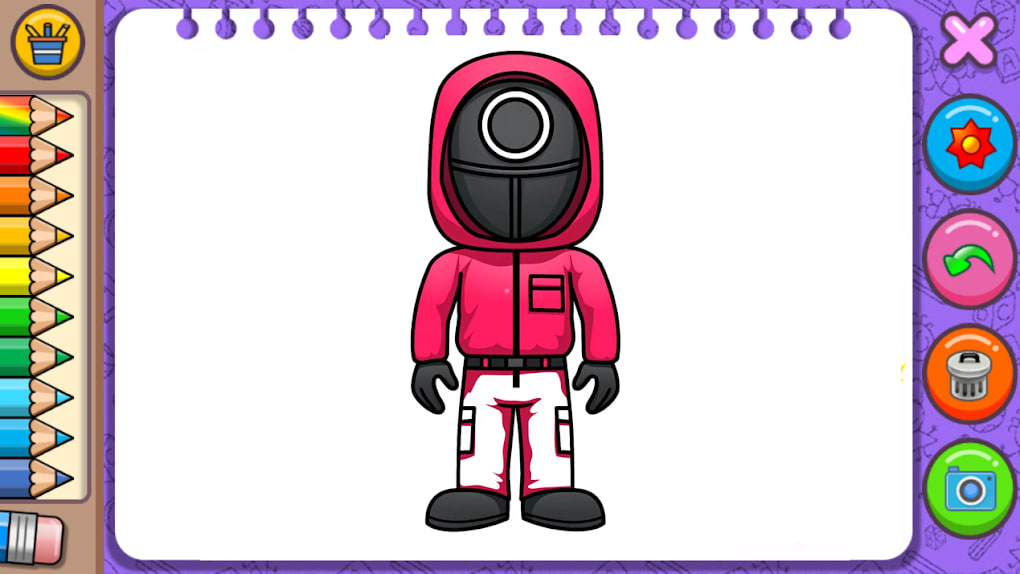 Squid game coloring pages for android