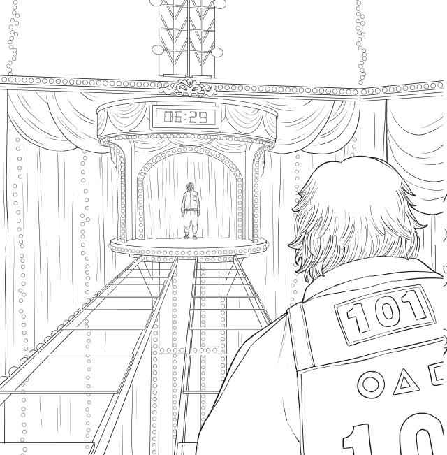 Squid game coloring book features scenes from the show