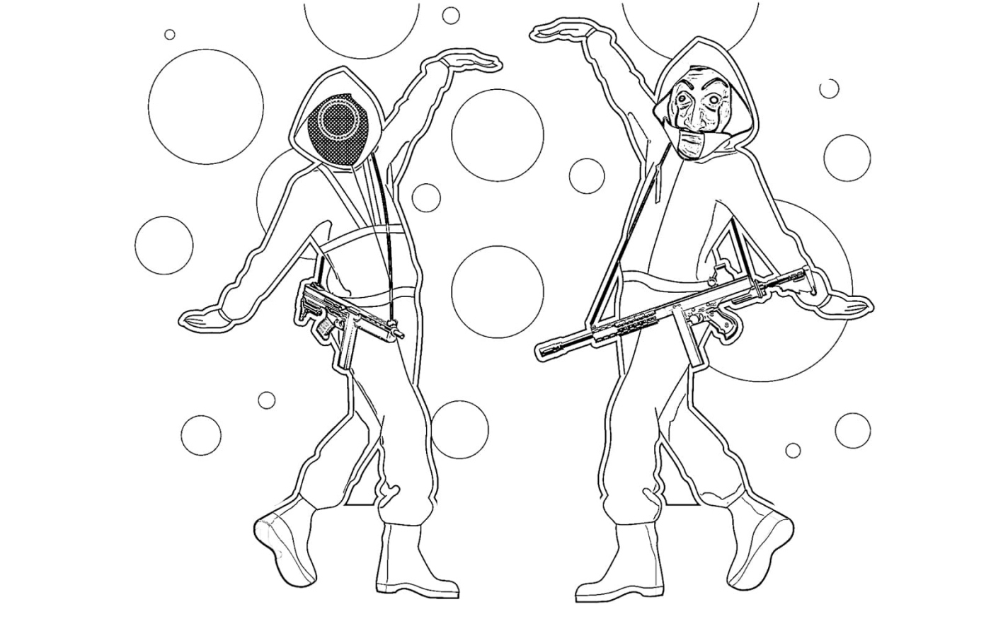 Coloring pages squid game print