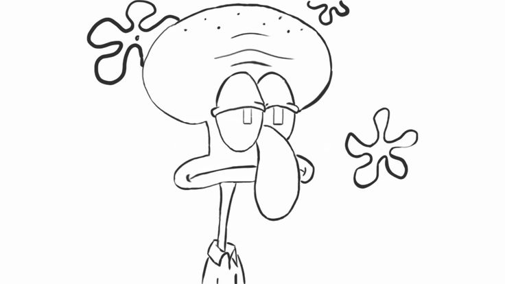 Squidward coloring page