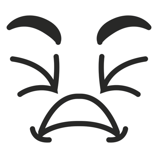 Squinting emoticon face png svg design for t