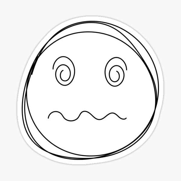 Emoji smiley drawn face sticker for sale by thebullishrhino