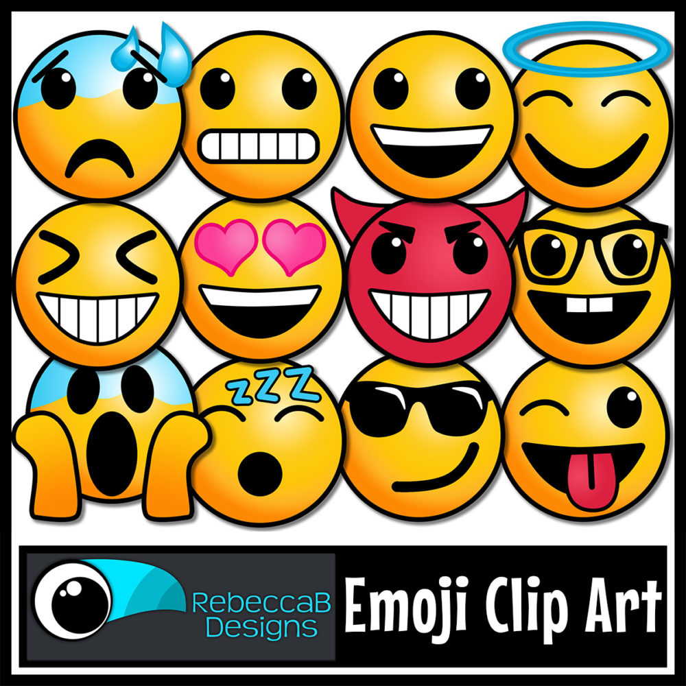 Emoji emotions clip art